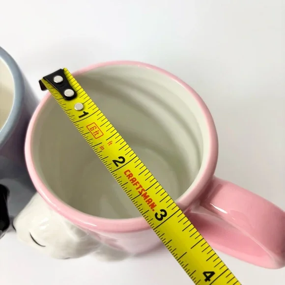 Kiss Cat Coffee Couple Mug Set, Unique Funny Tea Ceramic Cup Set
